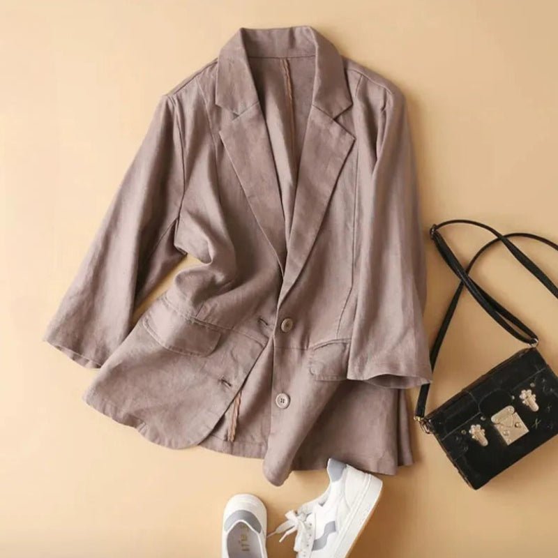 Linen Jacket™ — Own Every Room with Featherlight Comfort and Effortless Style (Beige XS) - | Zavonix