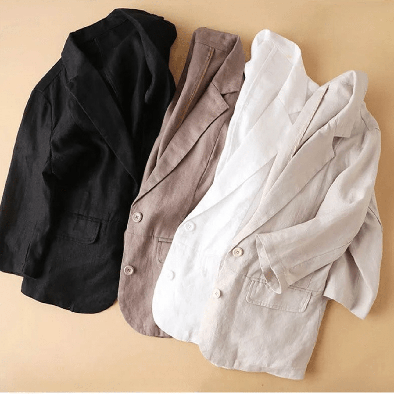Linen Jacket™ — Own Every Room with Featherlight Comfort and Effortless Style (Beige XS) - | Zavonix