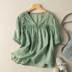 Linen Whisper™ — Effortless Elegance That Breathes Confidence All Day (Green XS) - | Zavonix