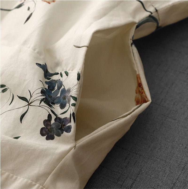 Linora — Lightweight Linen Floral Dress with Flowing Fit (XS ) - | Zavonix