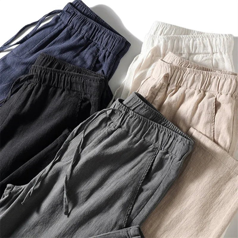 Linovera — Lightweight Linen Pants for Comfortable All - Day Wear (Gray XS (28 - 29)) - | Zavonix