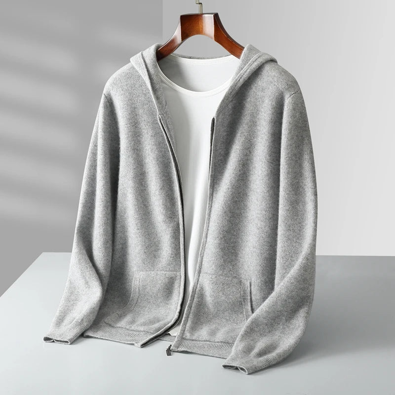 Liora — 100% Cashmere Hoodie with Soft Comfort and Vibrant Colors (Black S) - | Zavonix