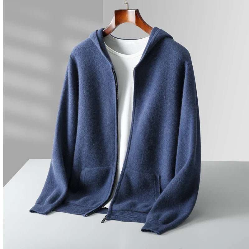Liora — 100% Cashmere Hoodie with Soft Comfort and Vibrant Colors (Dark Gray S) - | Zavonix