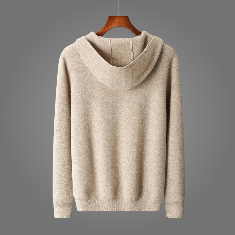 Liora — 100% Cashmere Hoodie with Soft Comfort and Vibrant Colors (Beige S) - | Zavonix