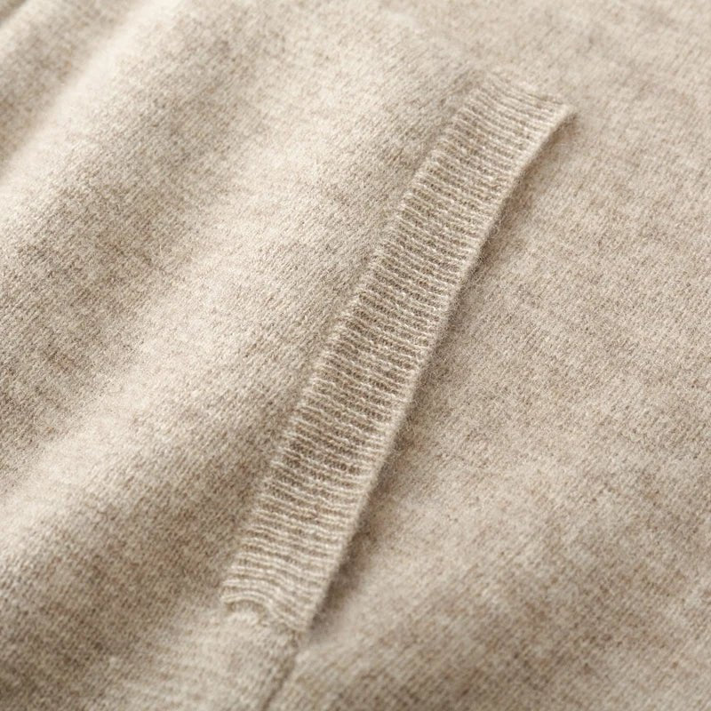 Liora — 100% Cashmere Hoodie with Soft Comfort and Vibrant Colors (Beige S) - | Zavonix