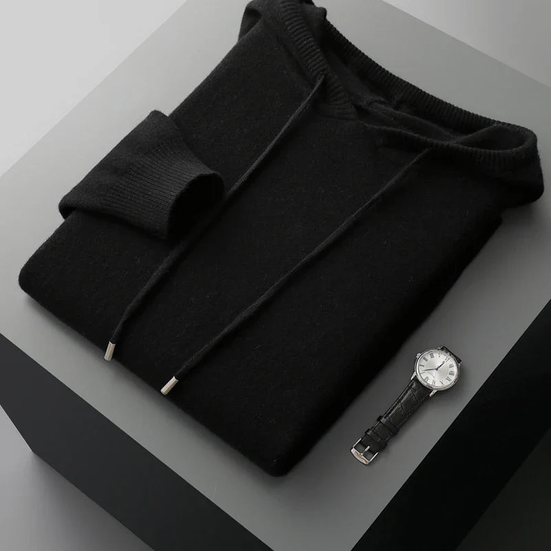 Liora — Cashmere Merino Hoodie for Soft Warmth and Comfort (Dark Grey S) - | Zavonix