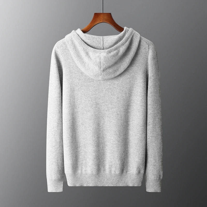 Liora — Cashmere Merino Hoodie for Soft Warmth and Comfort (Light Gray S) - | Zavonix