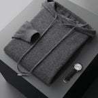 Liora — Cashmere Merino Hoodie for Soft Warmth and Comfort (Dark Grey S) - | Zavonix