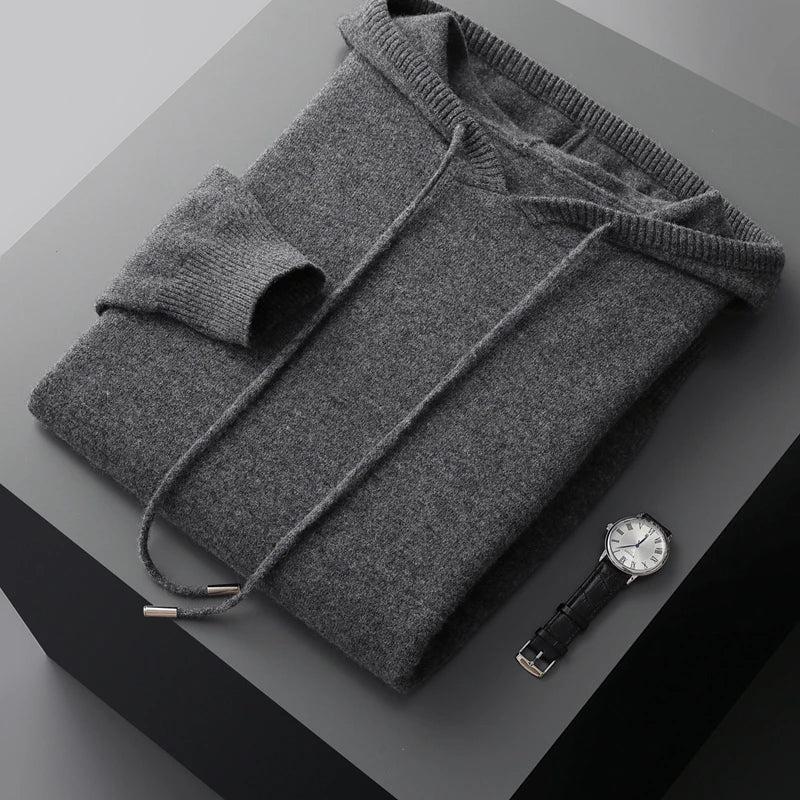 Liora — Cashmere Merino Hoodie for Soft Warmth and Comfort (Dark Grey S) - | Zavonix