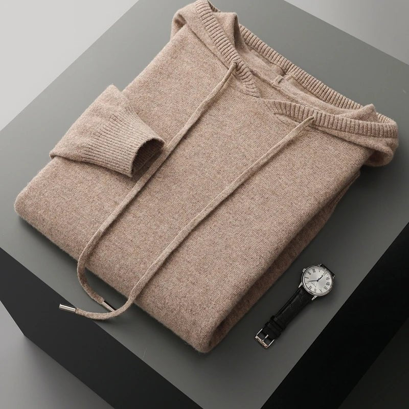 Liora — Cashmere Merino Hoodie for Soft Warmth and Comfort (Beige S) - | Zavonix