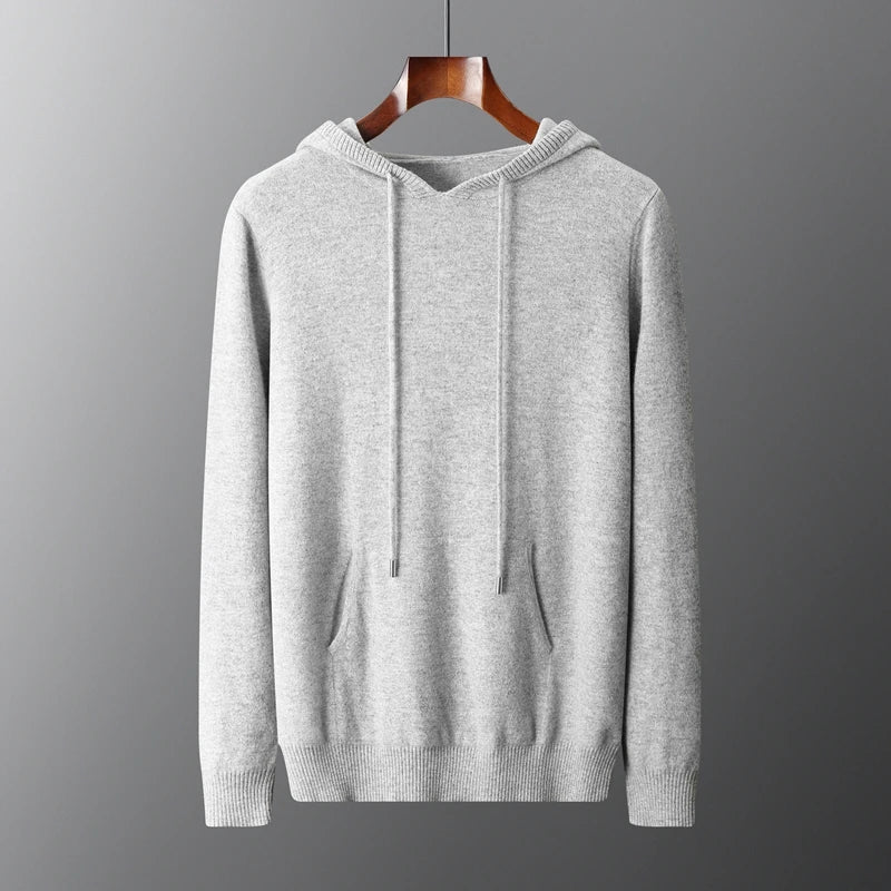 Liora — Cashmere Merino Hoodie for Soft Warmth and Comfort (Dark Grey S) - | Zavonix