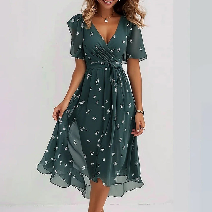 Liora Floral Chiffon Midi Dress product image 5