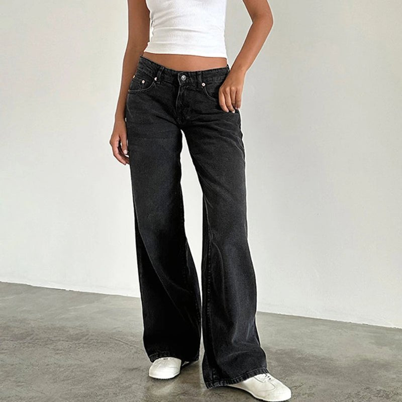 Liora Jeans — Women’s High - Rise Flow Denim with Comfortable Fit (Black XS (23 - 24)) - | Zavonix