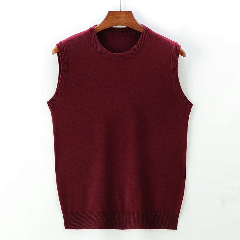 Liora KnitVest — Classic Round Neck Tailored Knit Vest for Comfort (Black S) - | Zavonix