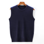 Liora KnitVest — Classic Round Neck Tailored Knit Vest for Comfort (Black S) - | Zavonix