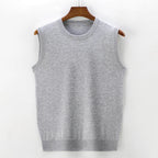 Liora KnitVest — Classic Round Neck Tailored Knit Vest for Comfort (Black S) - | Zavonix