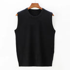 Liora KnitVest — Classic Round Neck Tailored Knit Vest for Comfort (Black S) - | Zavonix