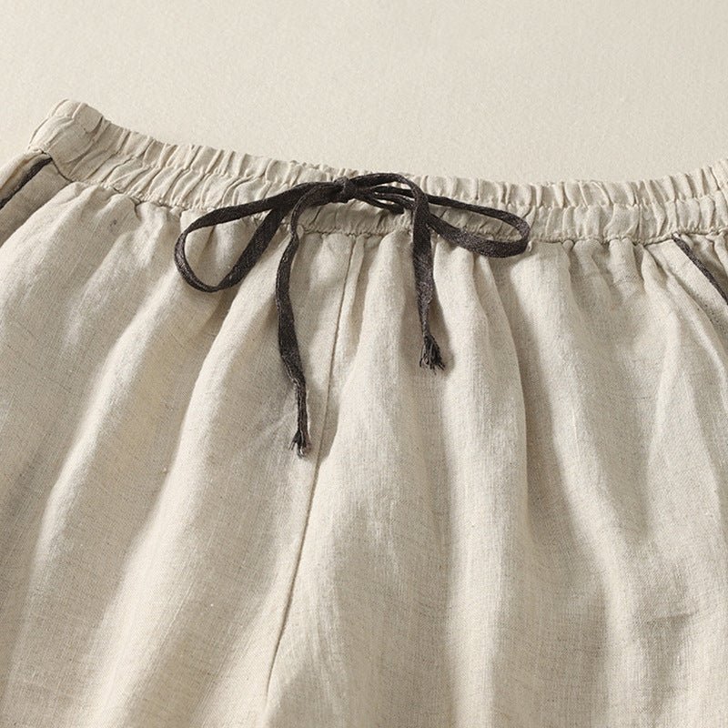 Liora — Lightweight Linen Harem Pants with Gathered Hem (XS ) - | Zavonix