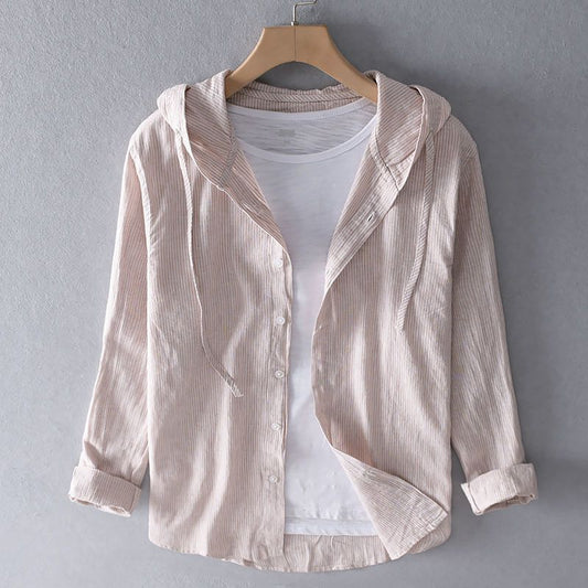 Liora — Lightweight Linen Hoodie with Precision Tailoring - Zavonix