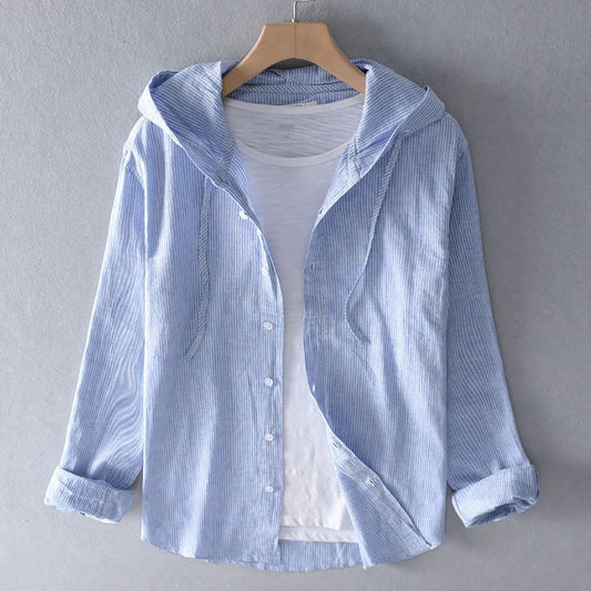 Liora — Lightweight Linen Hoodie with Precision Tailoring - Zavonix