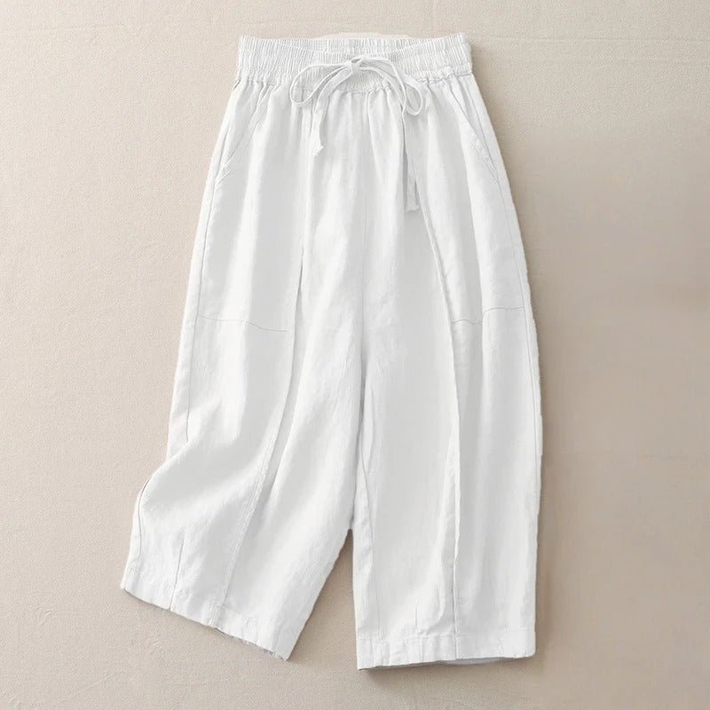 Liora — Lightweight Linen Pants with Breathable Comfort (Brown XS) - | Zavonix