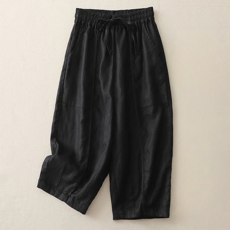 Liora — Lightweight Linen Pants with Breathable Comfort (Black XS) - | Zavonix