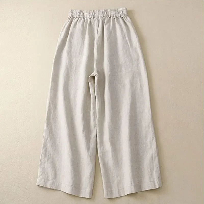 Liora — Lightweight Linen Pants with Relaxed Fit and Fluid Design (Navy Blue XS) - | Zavonix