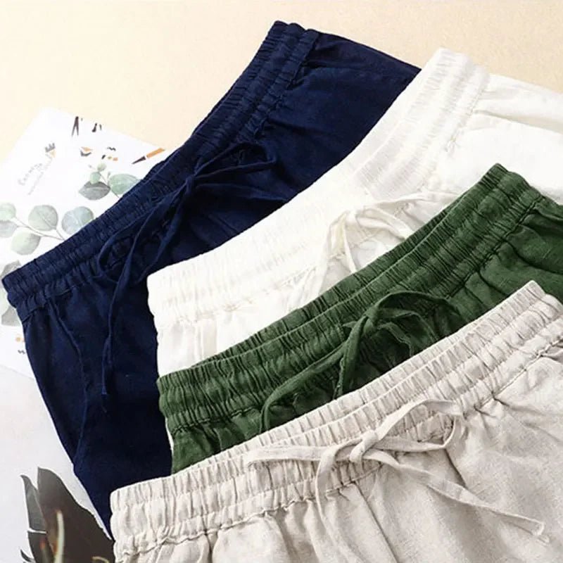 Liora — Lightweight Linen Pants with Relaxed Fit and Fluid Design (Navy Blue XS) - | Zavonix