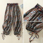 Liora — Lightweight Linen Wide - Leg Pants with Adjustable Fit (XS ) - | Zavonix