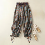 Liora — Lightweight Linen Wide - Leg Pants with Adjustable Fit (XS ) - | Zavonix