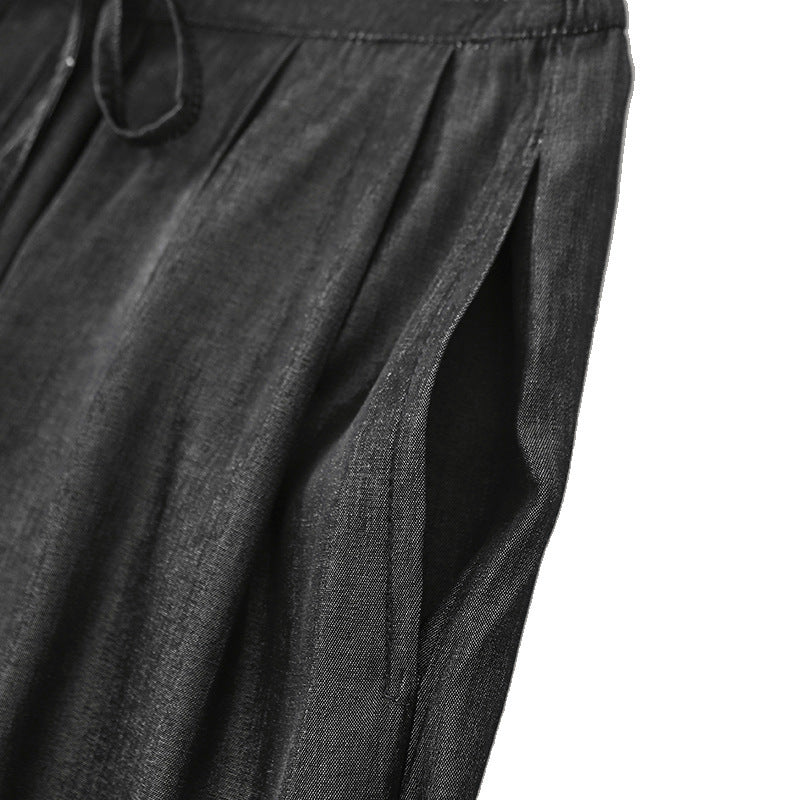 Liora — Lightweight Pleated Linen Skirt with Elastic Waistband (XS ) - | Zavonix