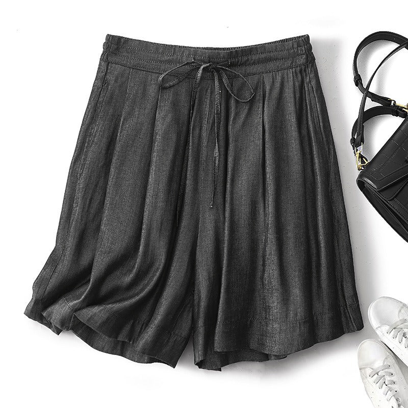 Liora — Lightweight Pleated Linen Skirt with Elastic Waistband (XS ) - | Zavonix