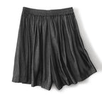 Liora — Lightweight Pleated Linen Skirt with Elastic Waistband (XS ) - | Zavonix
