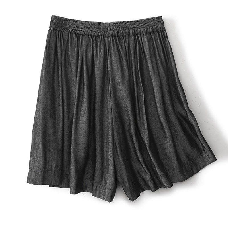 Liora — Lightweight Pleated Linen Skirt with Elastic Waistband (XS ) - | Zavonix