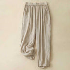 Liora Linen Pants — Lightweight Breathable Casual Trousers for Comfort (Beige XS) - | Zavonix