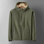 Lioro Sherpa Jacket — Warm Fleece - Lined Casual Jacket for Cold Weather (Olive Green XS) - | Zavonix