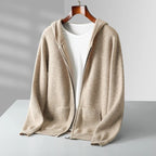Liora — 100% Cashmere Hoodie with Soft Comfort and Vibrant Colors (Beige S) - | Zavonix