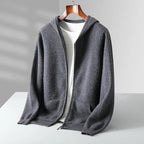 Liora — 100% Cashmere Hoodie with Soft Comfort and Vibrant Colors (Dark Gray S) - | Zavonix