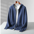 Liora — 100% Cashmere Hoodie with Soft Comfort and Vibrant Colors (Dark Gray S) - | Zavonix