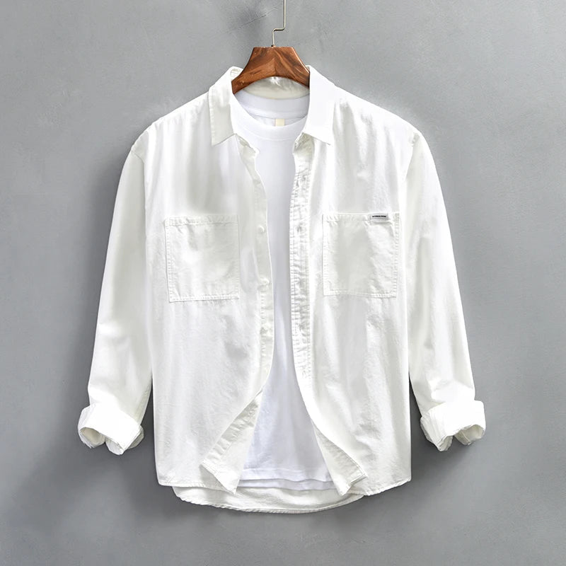 Liora — Relaxed Fit Linen Shirt with Dual Chest Pockets - Zavonix