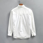 Liora — Relaxed Fit Linen Shirt with Dual Chest Pockets (White XS) - | Zavonix