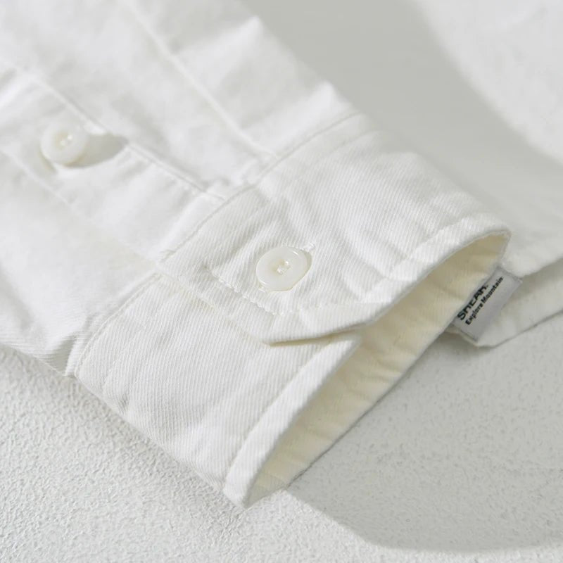 Liora — Relaxed Fit Linen Shirt with Dual Chest Pockets (White XS) - | Zavonix