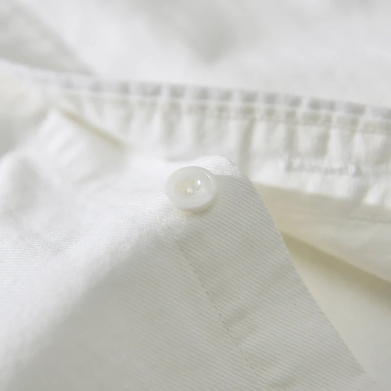Liora — Relaxed Fit Linen Shirt with Dual Chest Pockets (White XS) - | Zavonix