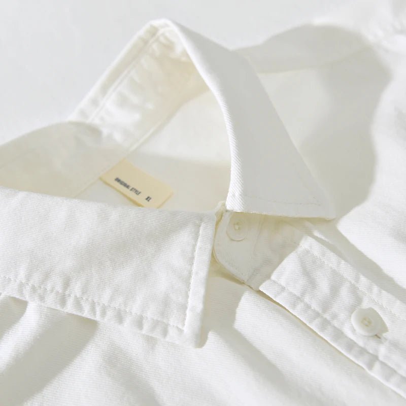 Liora — Relaxed Fit Linen Shirt with Dual Chest Pockets (White XS) - | Zavonix
