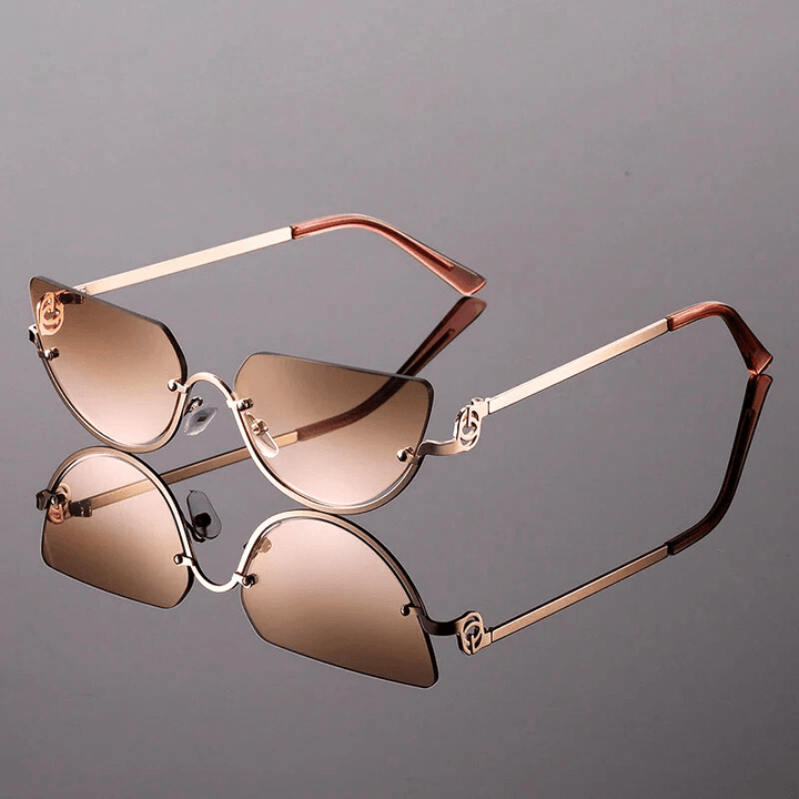 Liora — Retro Sunglasses with UV400 Protection and Adjustable Nose Pads (Brown ) - | Zavonix