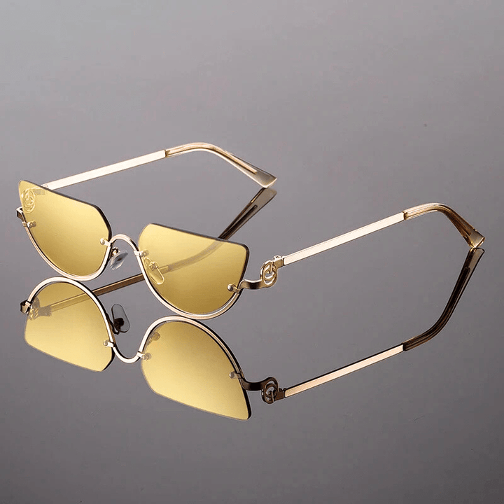 Liora — Retro Sunglasses with UV400 Protection and Adjustable Nose Pads (Brown ) - | Zavonix
