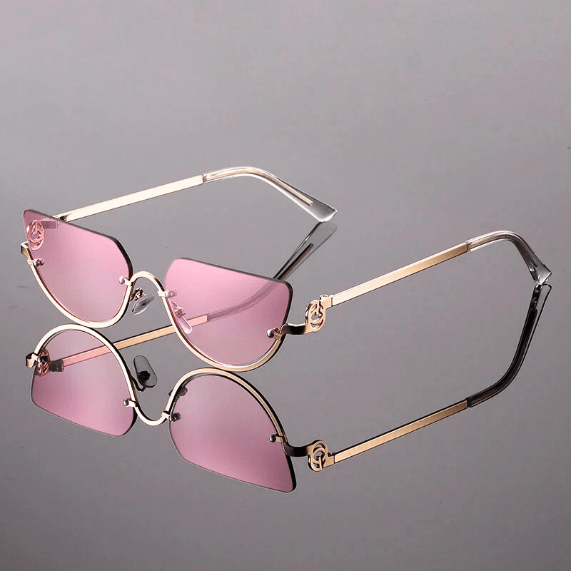 Liora — Retro Sunglasses with UV400 Protection and Adjustable Nose Pads (Brown ) - | Zavonix
