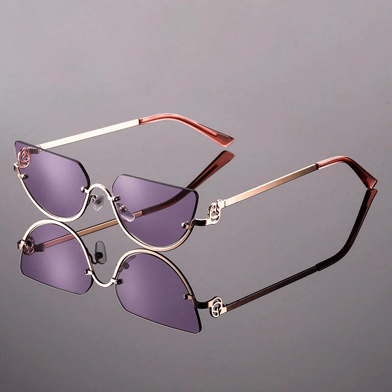 Liora — Retro Sunglasses with UV400 Protection and Adjustable Nose Pads (Purple ) - | Zavonix