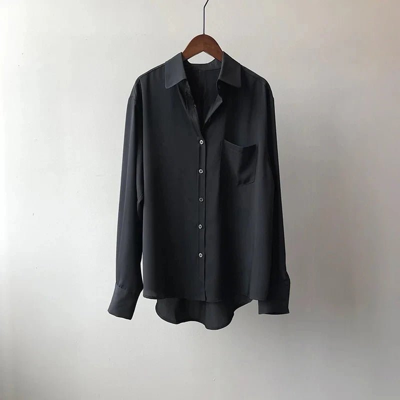 Liora Silk Blouse — Soft Silk Shirt with Comfortable Fit and Elegant Style (Set of 3 - All Colors XS) - | Zavonix