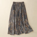 Liora Skirt — Lightweight Pleated Linen Skirt with Mesh Overlay (XS ) - | Zavonix